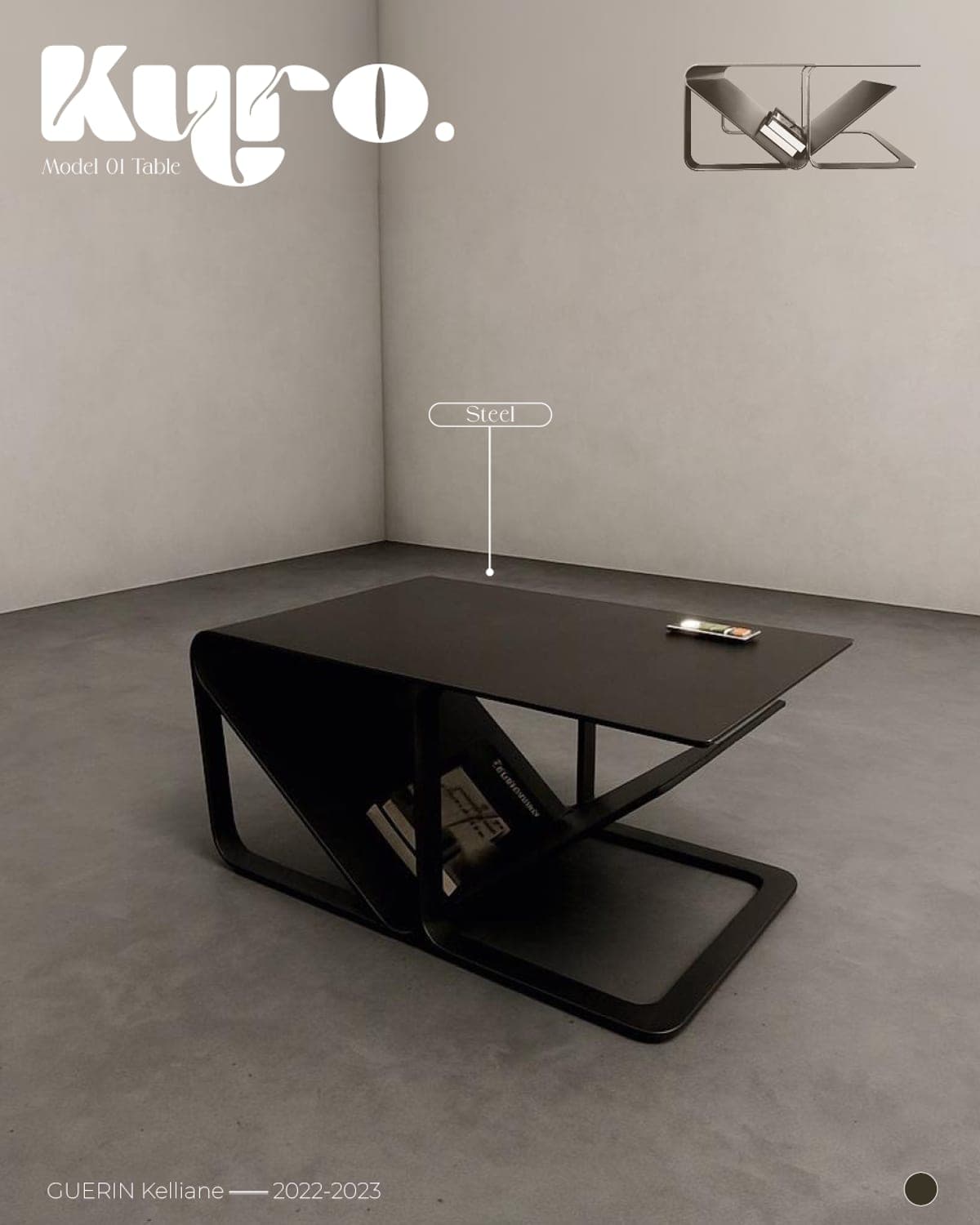 Table basse Kuro — vue principale