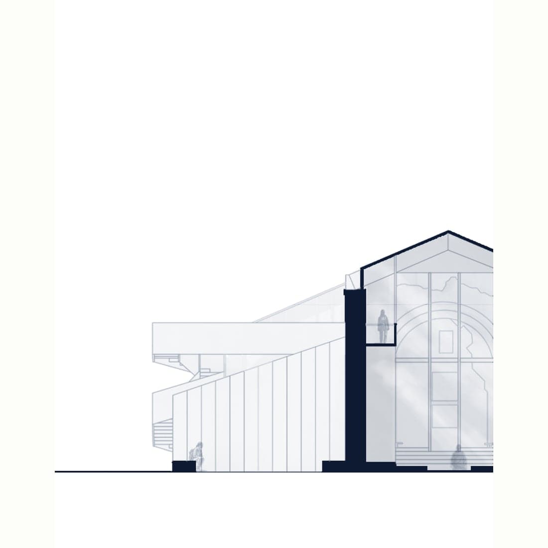 Monade — abbaye d’Orvinio — Plan niveau