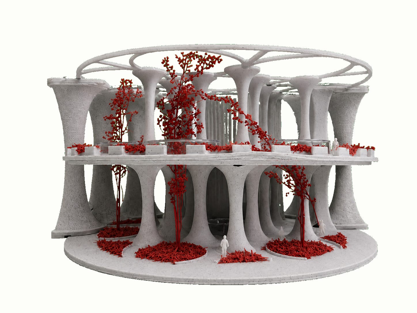Maquette du PFE, la tour vue de trois quarts