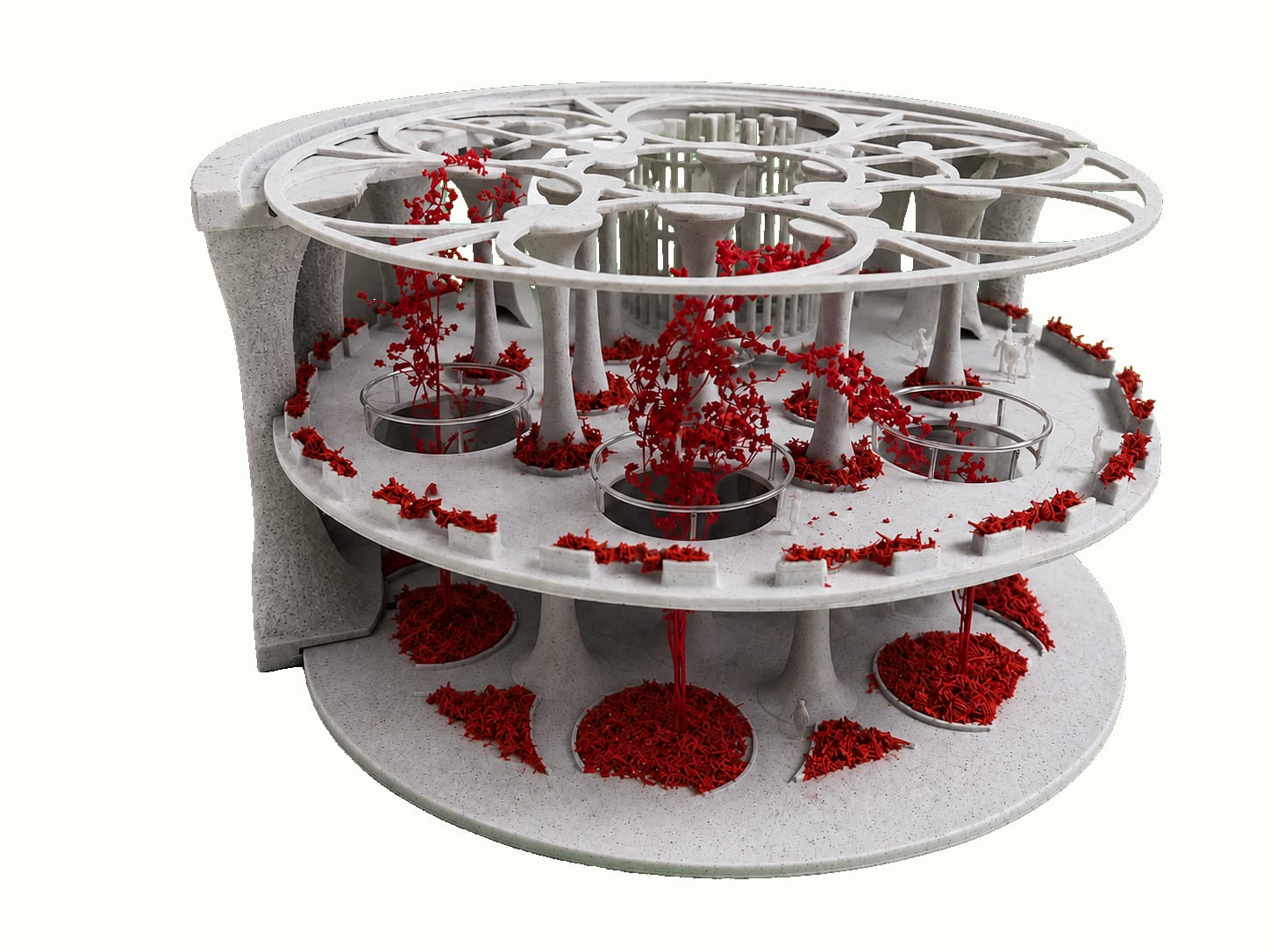 Maquette du PFE, la tour vue de dessus