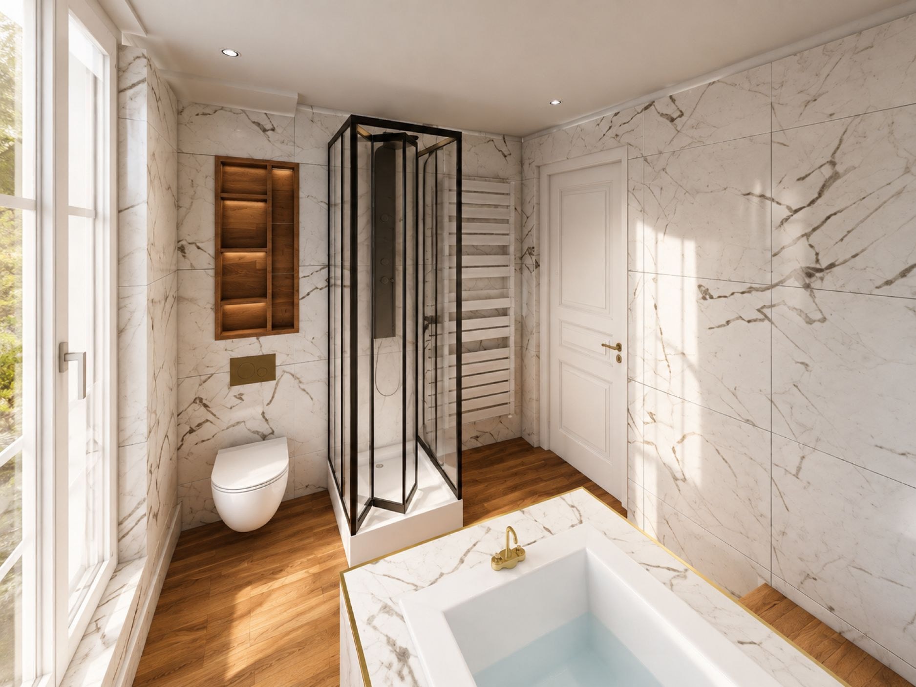Salle de bain, La douche et le bain