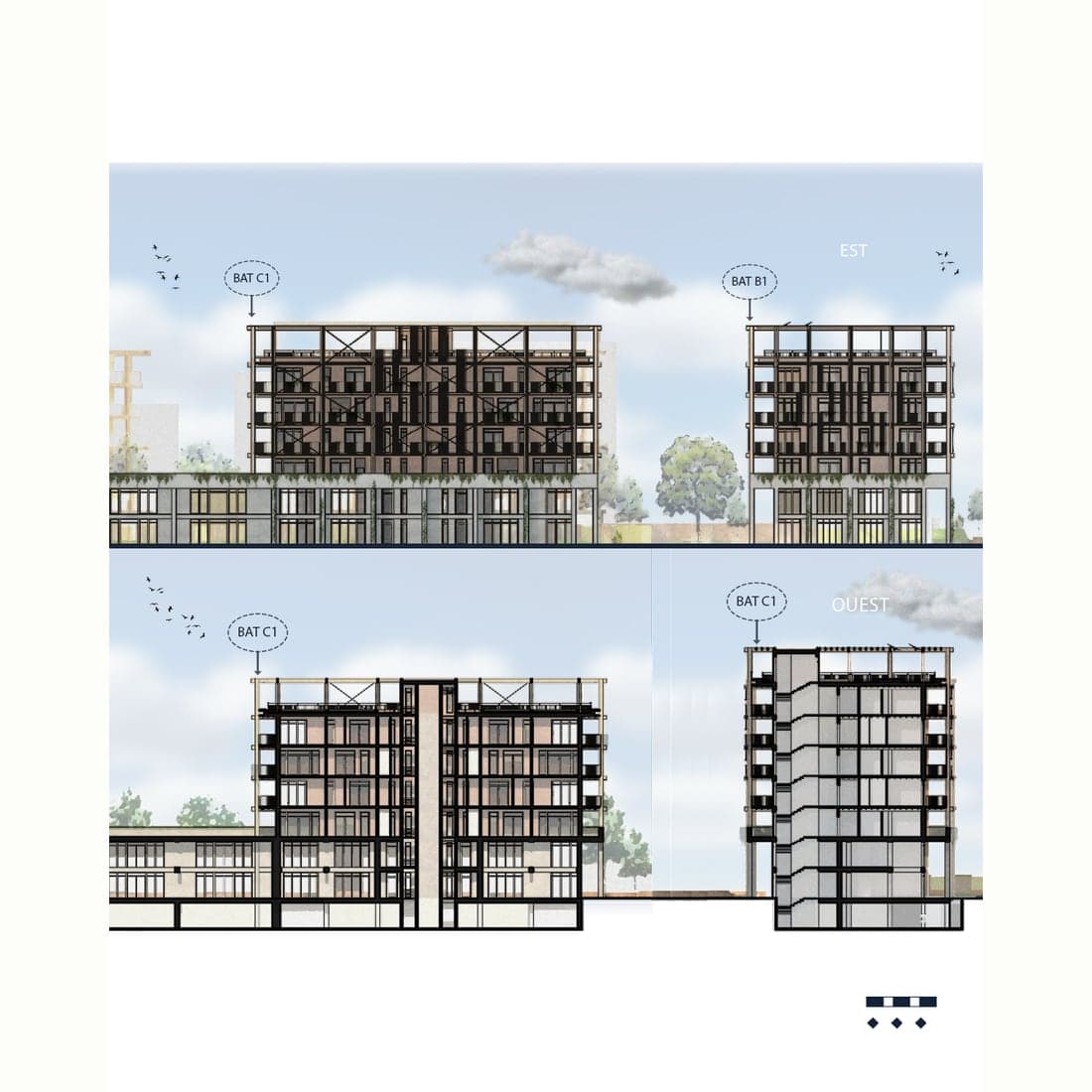 Plan directeur de Bron — Coupe longitudinale