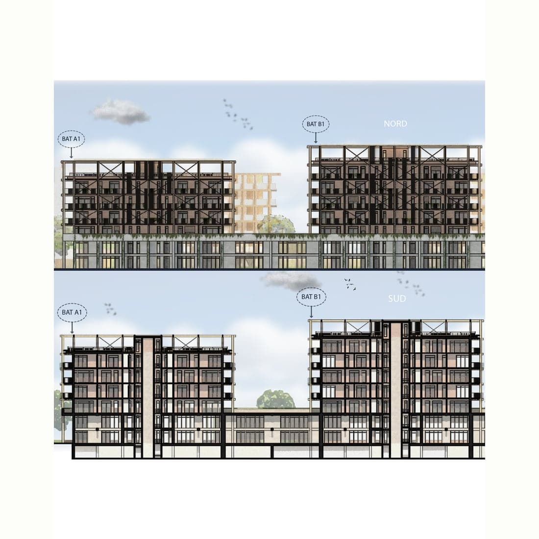 Plan directeur de Bron — Axonométrie