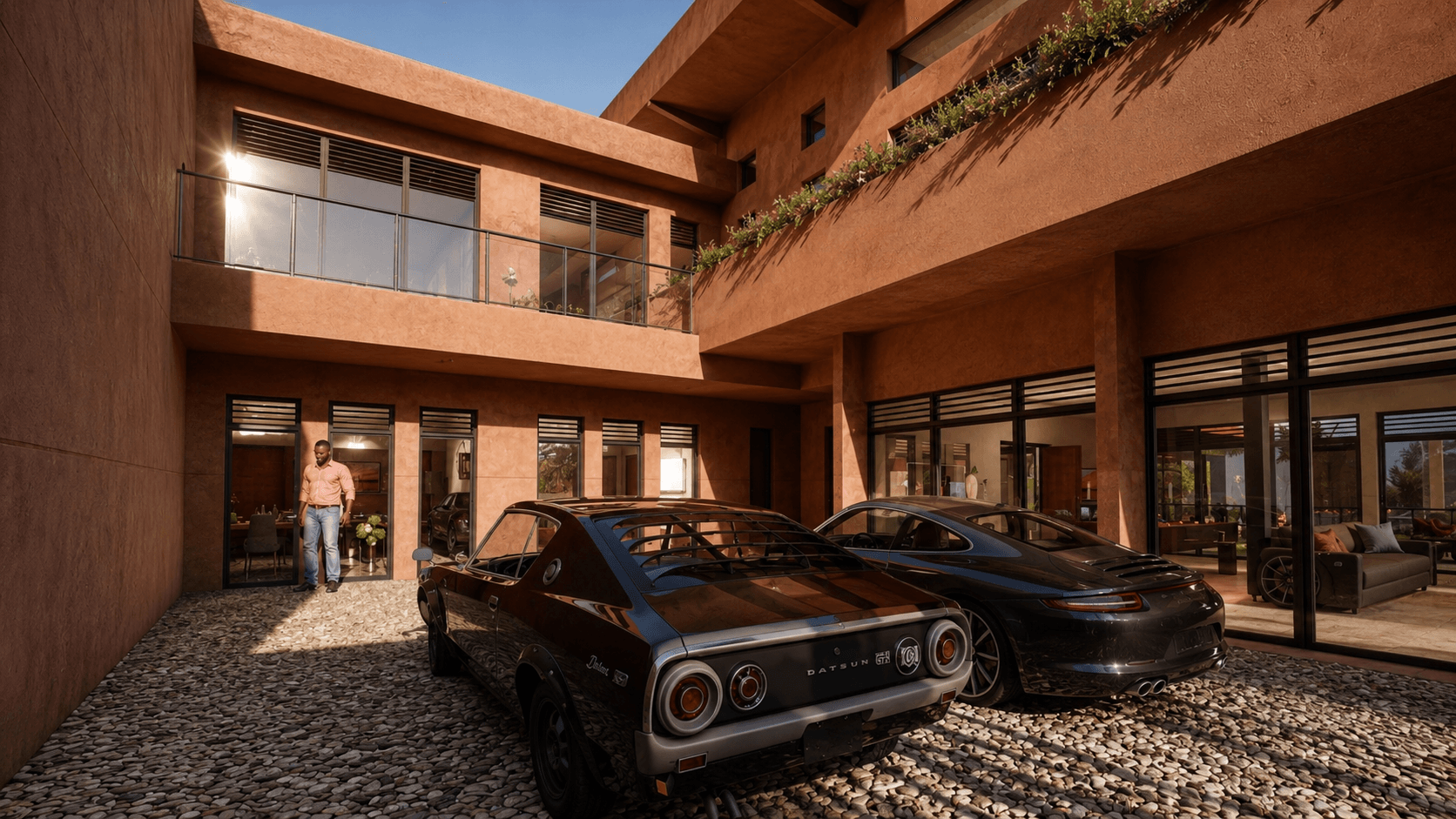 Villa contemporaine, Dakar, Vue extérieure