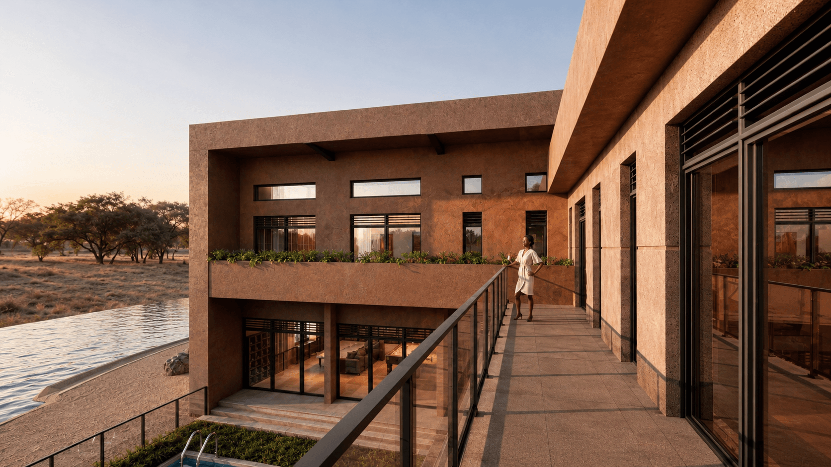 Villa contemporaine, Dakar, Vue intérieure