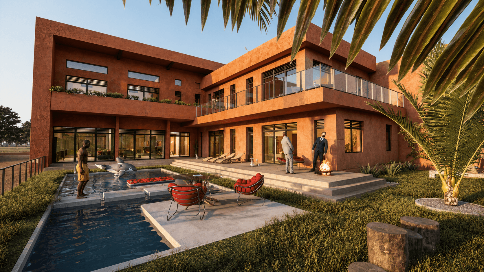 Villa contemporaine, Dakar, vue principale