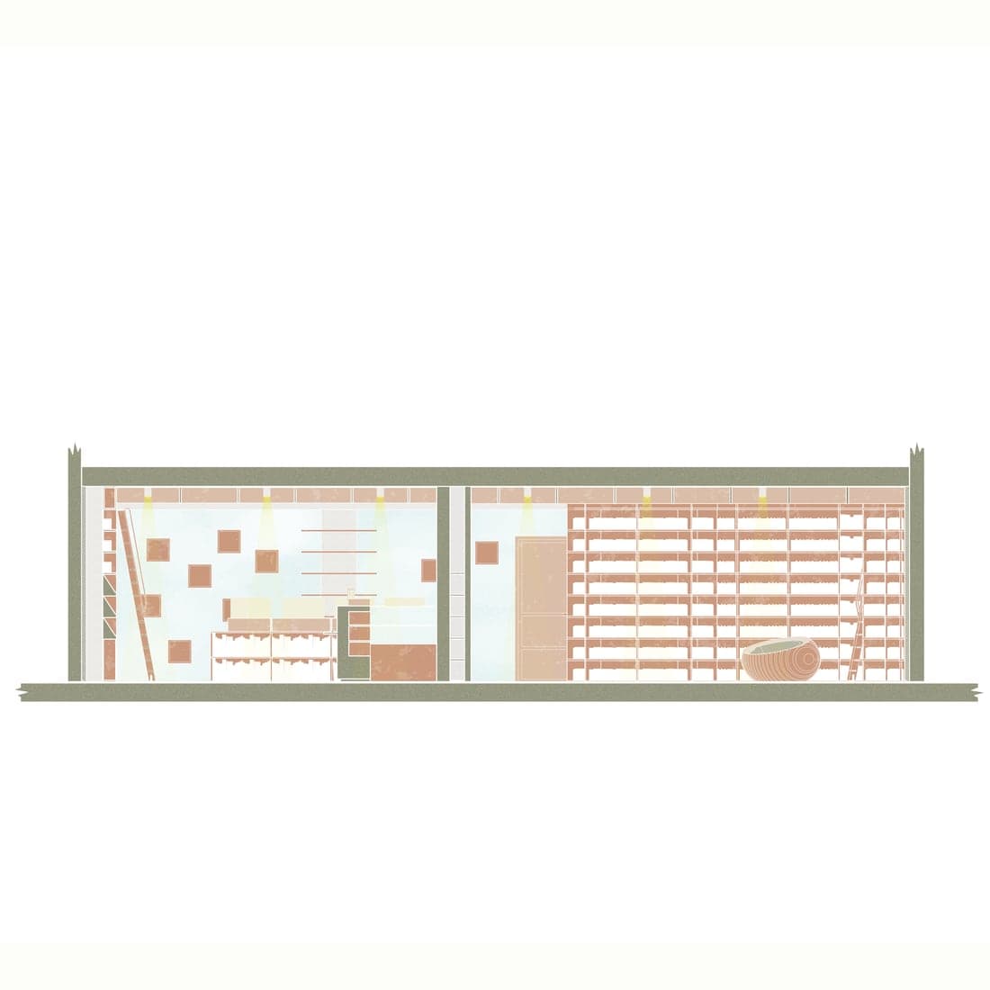 Otaku — bibliothèque de quartier — Plan d’agencement
