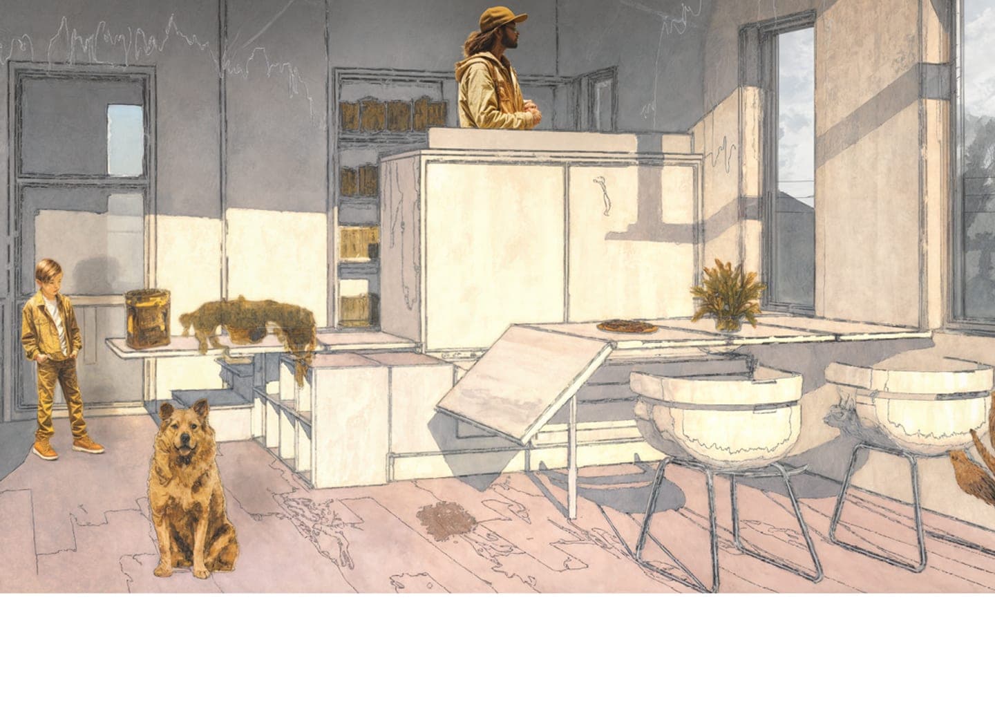 Poïétique Habitat — l’atelier des saisons — Vue intérieure